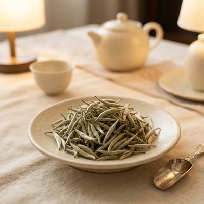 silver needle white tea buds